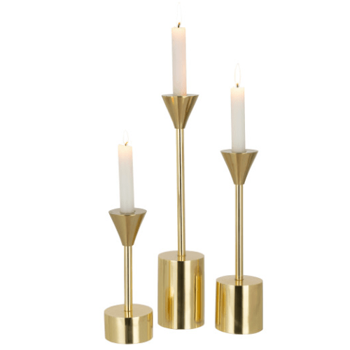 JOLIPA Set De Trois Chandelier Emma Aluminium Brillant Or