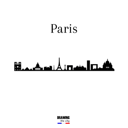 Drawing The City - Skyline Paris 50x7 cm