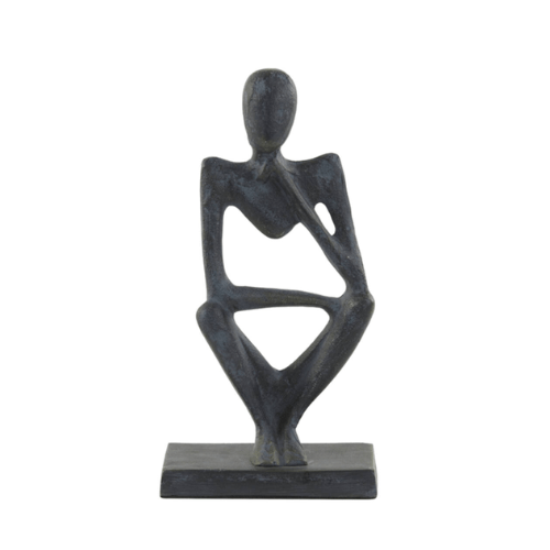 LightetLiving Statue Ornement 15x9x29 cm PATUNG noir mat
