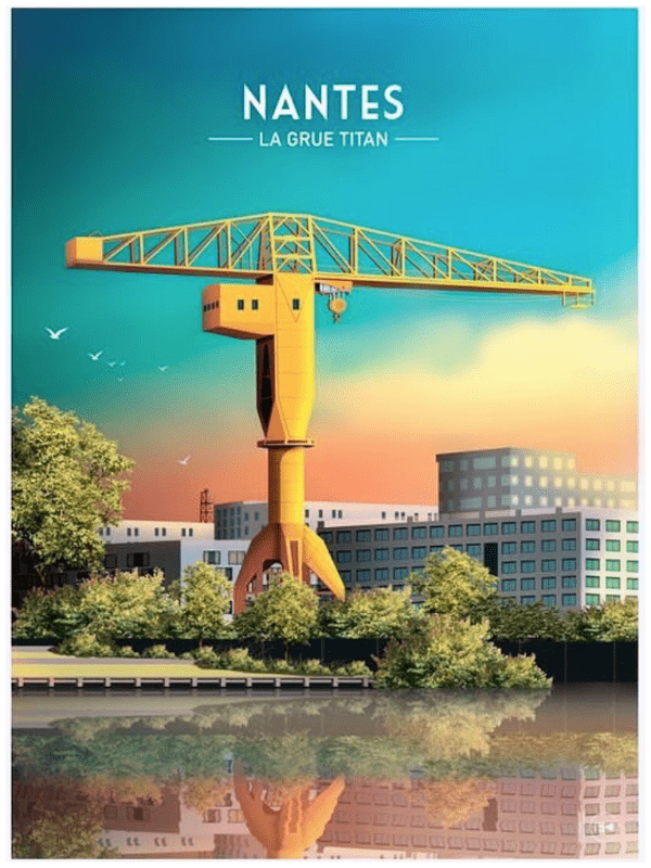 affiche illustration la grue titan nantes fred kermorvant