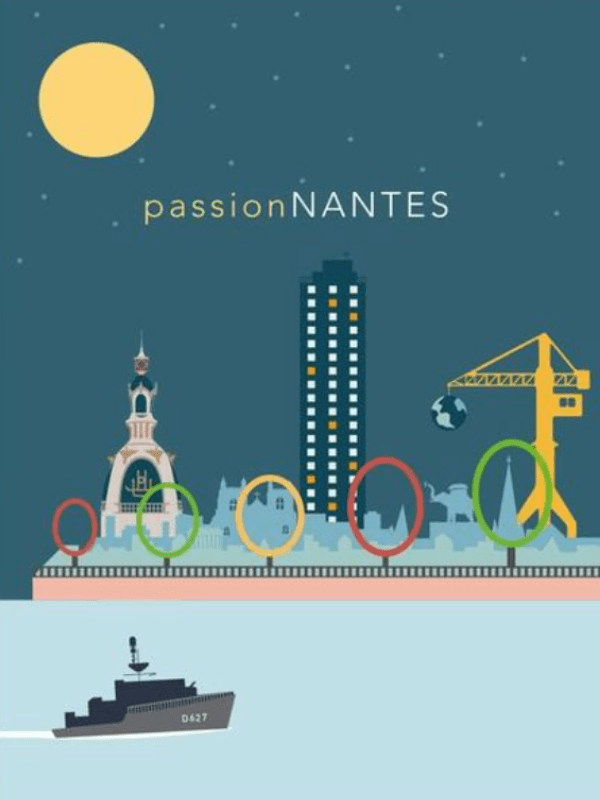 Affiche passion nantes 30x40cm. authentik design