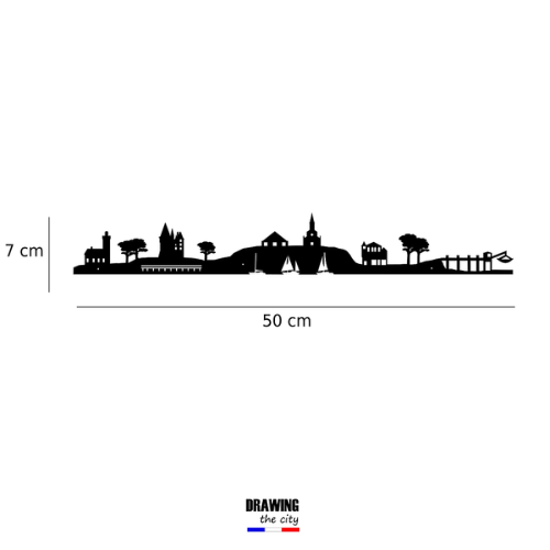 Drawing The City - Skyline Pornic 50x7 cm