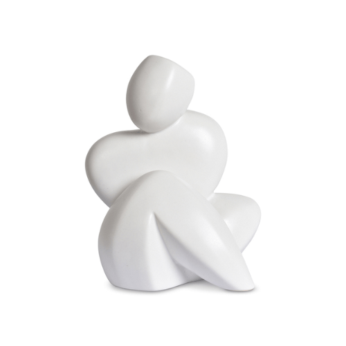 Opjet Déco ceramic Assise blanche L12 P8 H15cm