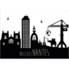 Affiche Nantes authentik design illustration nantes noir et blanc hallucinantes A4 et 42x59,4cm