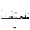 Drawing the city skyline le pouliguen 50x7 cm