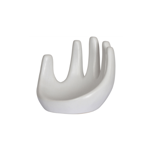 Opjet Déco Coupelle Main ceramic blanc L14 P11,5 H12cm