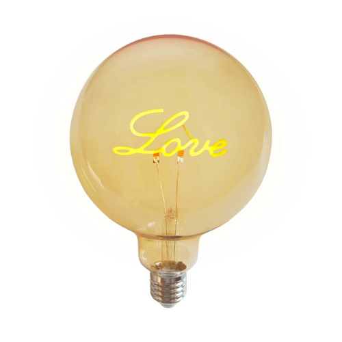 Opjet Ampoule LED mot Love E27 ambre D12,5 H18CM