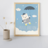Affiche petit breton A4 Naissance authentik design