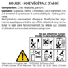 Les Lumières du Temps -Bougie Luxe blanche 920gr Soie végétale