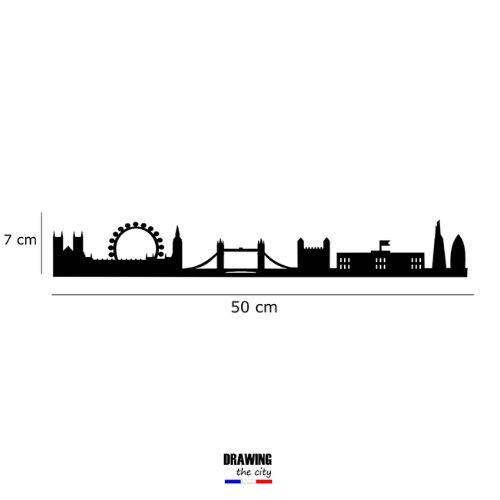 Drawing The City - Skyline Londres 50x7 cm