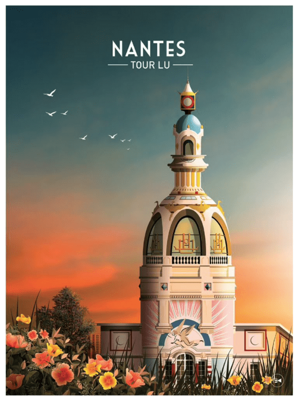 affiche illustration tour lu nantes fred kermorvant