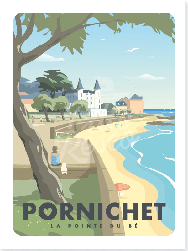 PittoResco Affiche pornichet 30x40cm