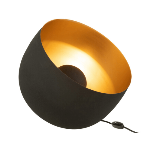 JOLIPA Lampe Rond Interieur Or Metal Noir