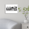 Affiche Nantes authentik design illustration nantes noir et blanc 30x40cm