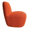 Opjet Fauteuil Eve tissu bouclette orange L58 P73 H71cm