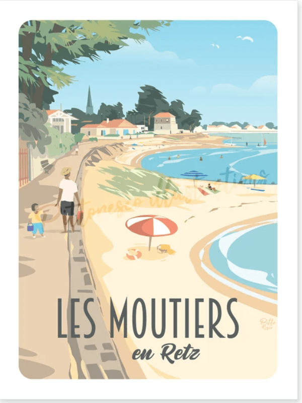 PittoResco Affiche les moutiers en retz 30x40cm