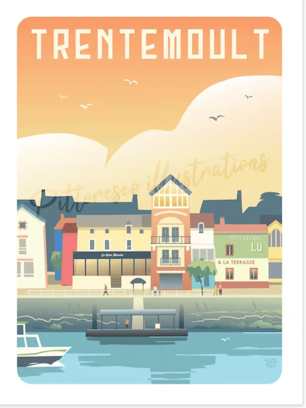 PittoResco Affiche trentemoult nantes 30x40cm