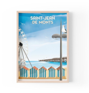 Affiche Saint Jean de Monts - Vendée - Authentik Design