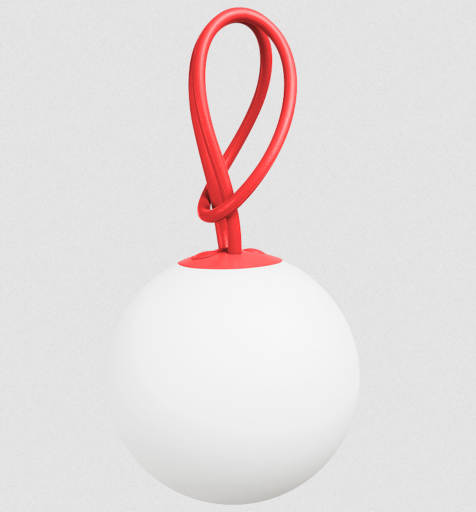 Bolleke rouge lampe rechargeable- authentik design