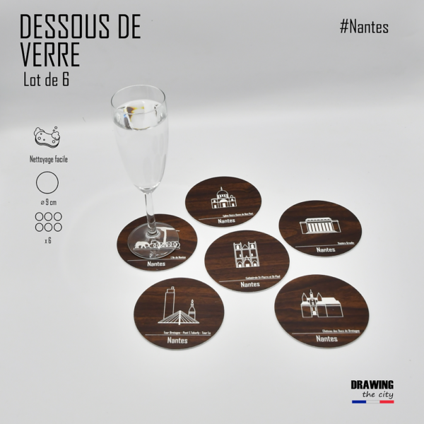 dessous de verre bois
