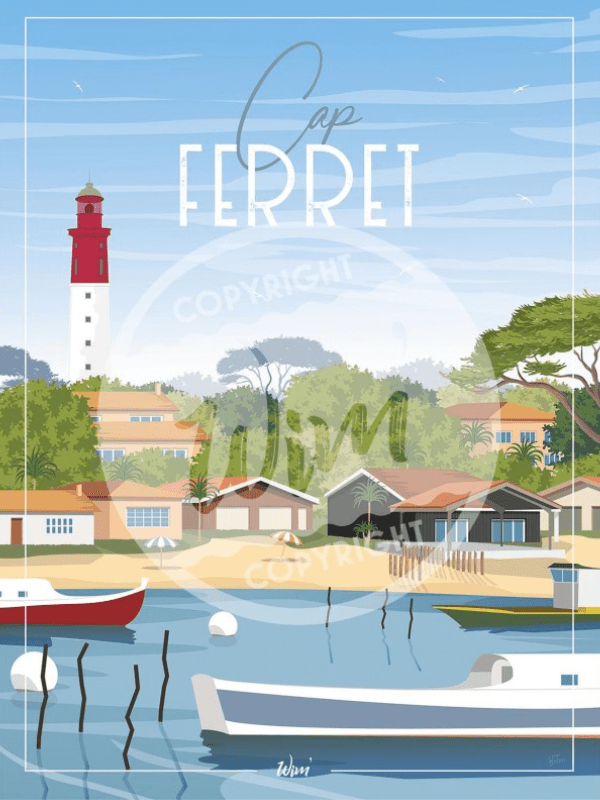 Wim Affiche Cap Ferret 30x40