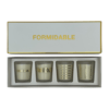 Coffret de 4 bougies message formidable