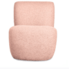 Fauteuil bouclette rose poudré