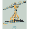 Grue Titan nantes affiche illustration artmoric 42x59,4cm