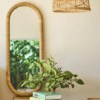 Miroir rotin design naturel 39*100