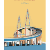Pont de Saint Nazaire affiche illustration artmoric 42x59,4 cm
