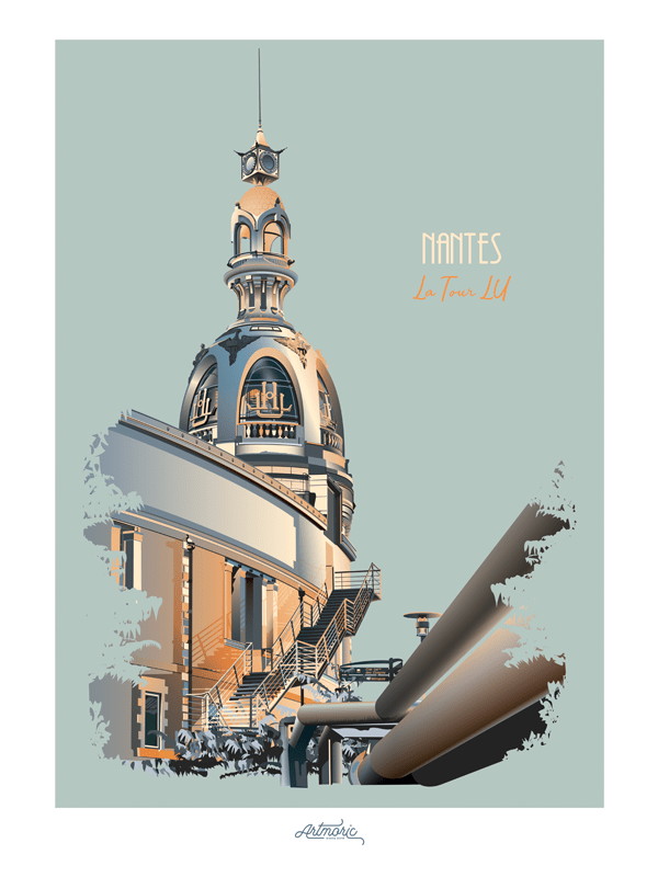 TourLU nantes affiche illustration artmoric 42x59,4cm