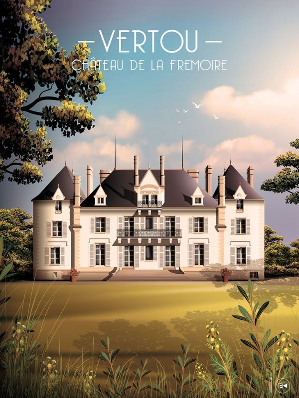affiche chateau de la fremoire fred kermorvant authentik design vertou