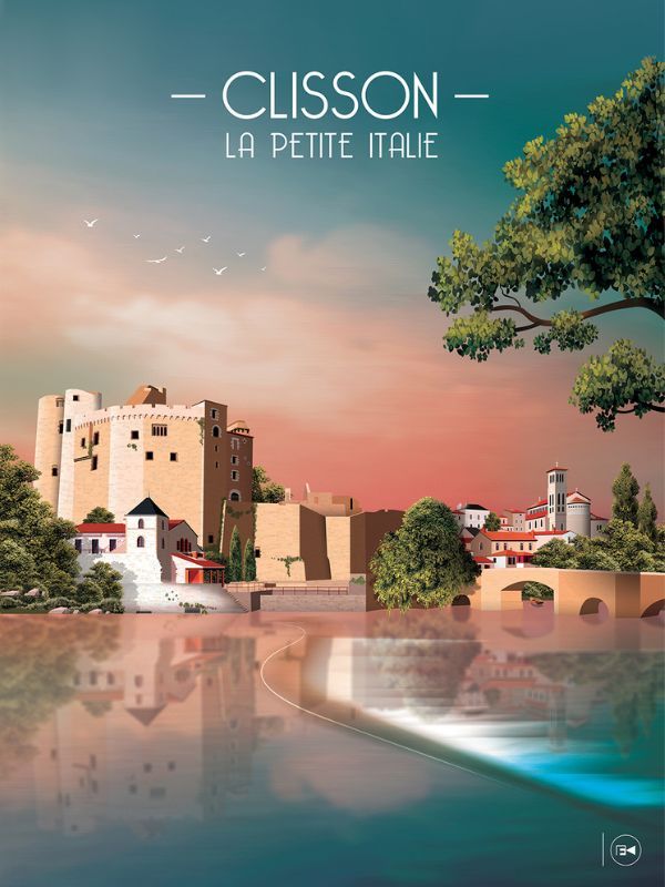 affiche clisson la petite italie fred kermorvant authentik design vertou