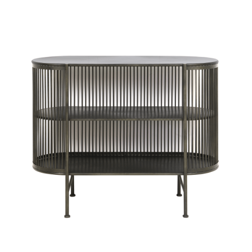 commode design noir metal