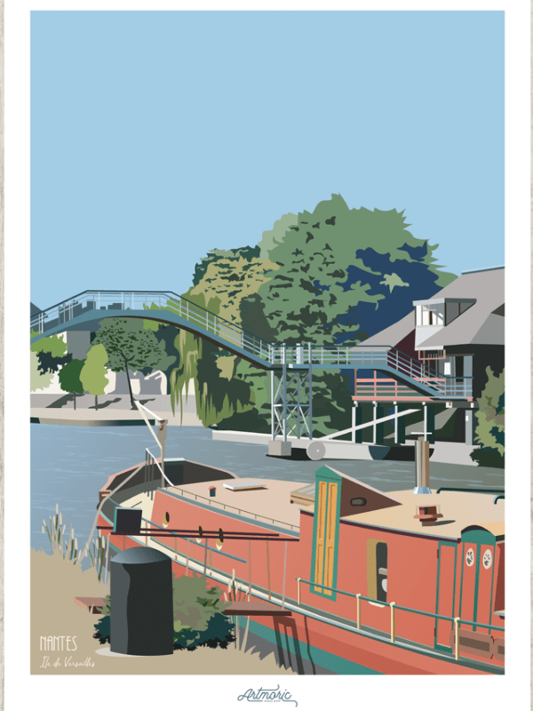 ile de versaille, affiche, nantes, illustration, artmoric