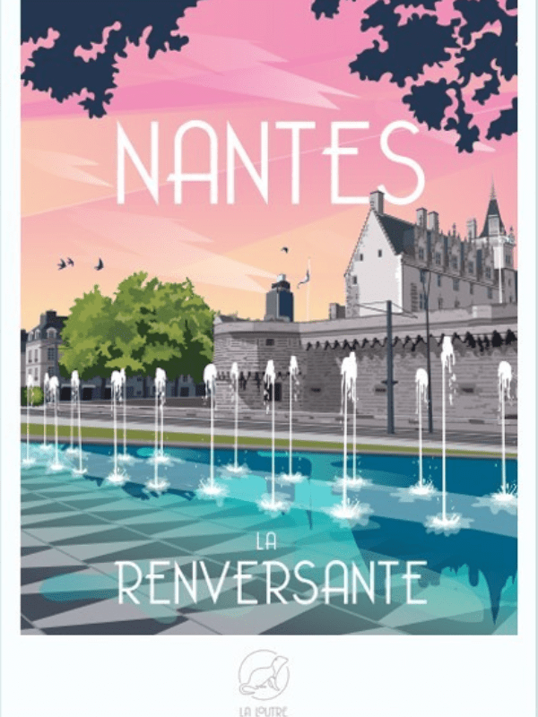 affiche illustration la loutre la renversante Nantes 42cm x 59.4 cm