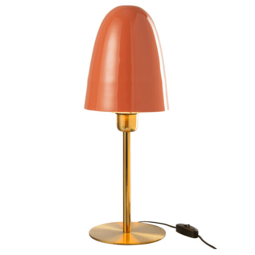 lampe de table rose et doré authentik design