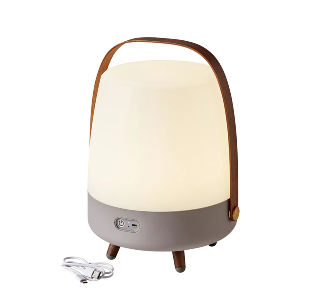 lampe à poser bluetooth taupe kooduu - authentik design
