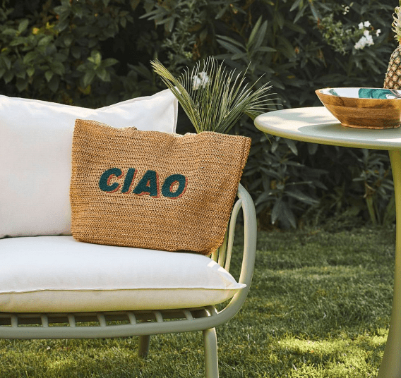 Sac brodé ciao naturel
